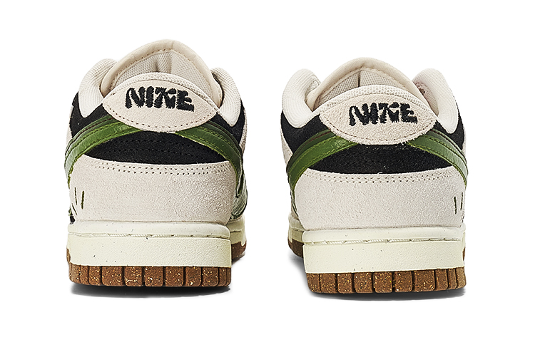 Shop (W) [Sepatu Custom] Nike Dunk Low SE 'Olive Double Swoosh' DO9457-100(TeamI-女款橄榄双钩K黑灰绿)