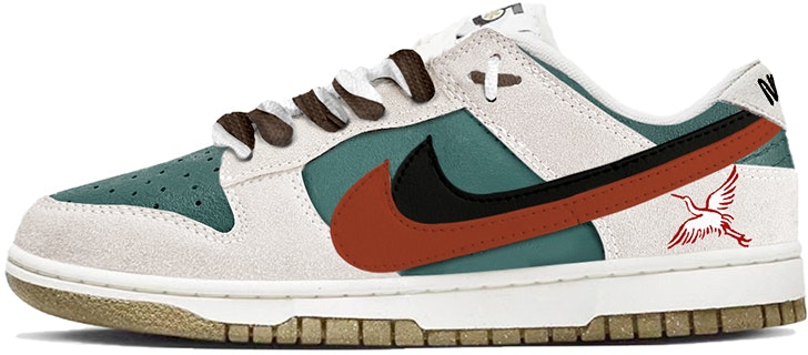 custom-shoes-women-nike-dunk-low-se-olive-green-palace-crane