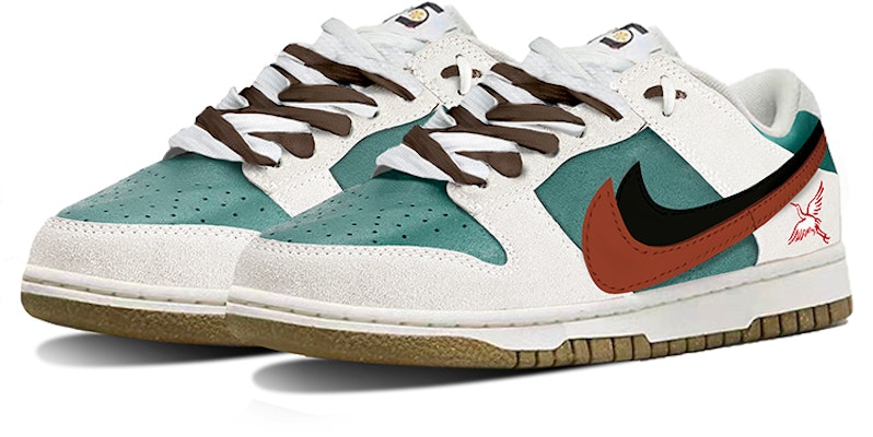 (W) 나이키 덩크 로우 SE '올리브 그린 팰리스 크레인' (커스텀) DO9457-100(TeamY-女款复古仙鹤宫廷橄榄绿) Lookbook (W) 나이키 덩크 로우 SE '올리브 그린 팰리스 크레인' (커스텀) DO9457-100(TeamY-女款复古仙鹤宫廷橄榄绿)