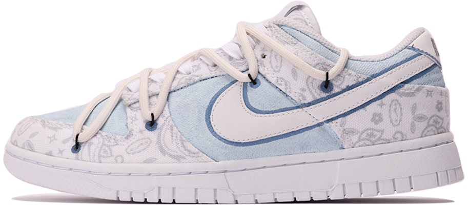 (W) 나이키 덩크 로우 SE '페이즐리 블루' (커스텀) DJ9955-100(TeamThree-女款晴空蓝-蓝白) Buy (W) 나이키 덩크 로우 SE '페이즐리 블루' (커스텀) DJ9955-100(TeamThree-女款晴空蓝-蓝白)