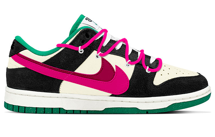 Order (W) [カスタムシューズ] レディース ナイキ ダンク ロー SE 'ピンクブラック' DO9457-101(TeamY-女款甜酷辣妹粉黑)