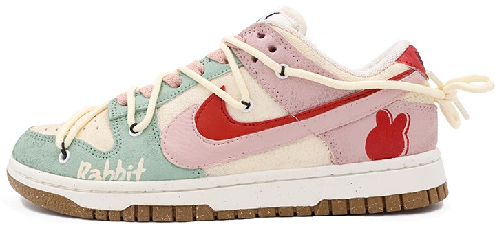 custom-shoes-women-nike-dunk-low-se-pink-rabbit