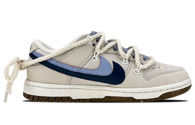 Order (W) [Sepatu Kustom] Nike Dunk Low SE 'Raffia Paisley - Abu Putih Biru' DO9457-100(Team叁-女款双钩腰果蓝S-BOX)