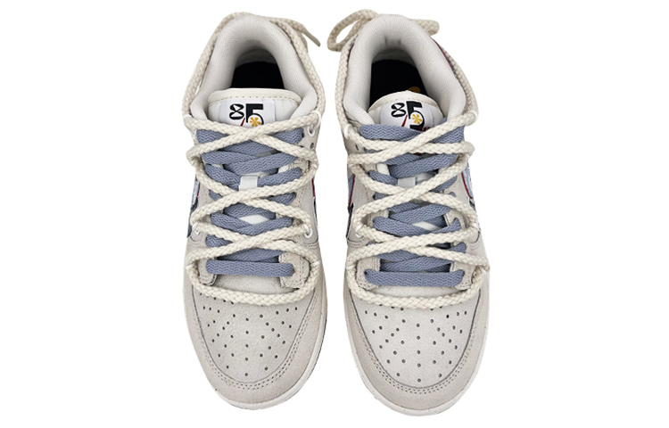 Shop (W) [Sepatu Kustom] Nike Dunk Low SE 'Raffia Paisley - Abu Putih Biru' DO9457-100(Team叁-女款双钩腰果蓝S-BOX)