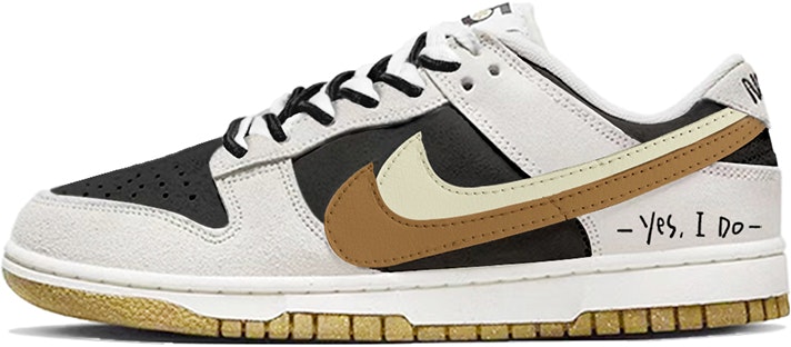 custom-shoes-women-nike-dunk-low-se-reverse-black-white-chocolate