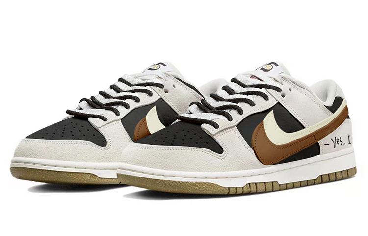 Lookbook (W) [定制鞋] 耐克Dunk Low SE‘颠倒黑白-巧克力’ DO9457-100(TeamY-女款复古小摩卡反转黑白)