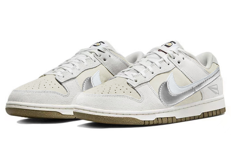 Lookbook (W) Zapatillas Nike Dunk Low SE 'Reverse Grey-White Doble Swoosh' DO9457-100(TeamY-女款纸飞机反转白银)