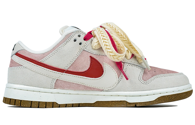 Order (W) [Sepatu Custom] Nike Dunk Low SE 'Valentine's Day Abu Putih Pink' DO9457-100(Team陆-豆沙粉QD)
