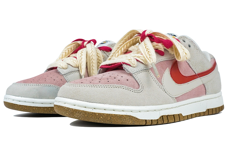 Lookbook (W) [Sepatu Custom] Nike Dunk Low SE 'Valentine's Day Abu Putih Pink' DO9457-100(Team陆-豆沙粉QD)