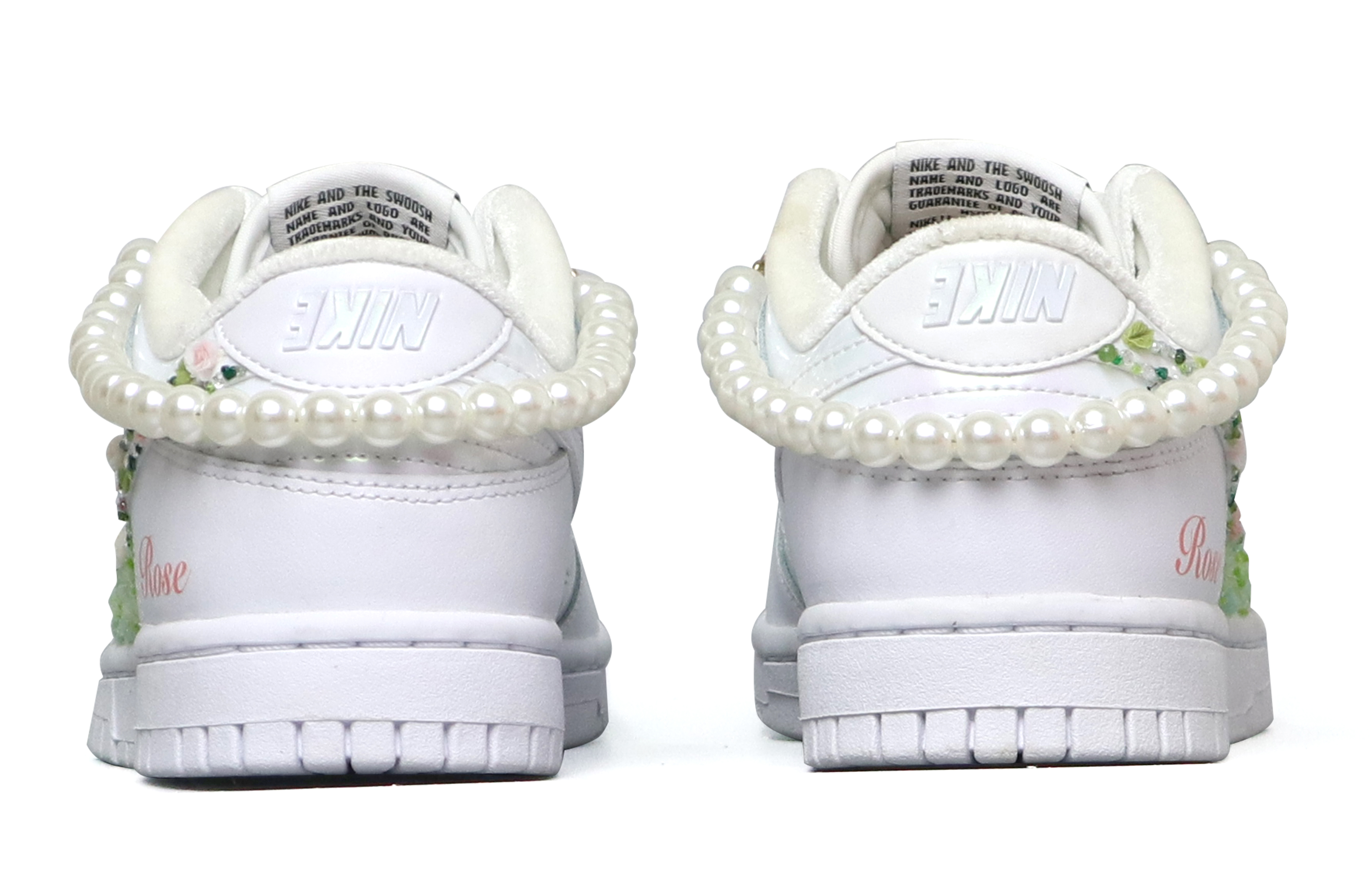 Purchase 【訂製球鞋】Nike Dunk SE 3米3創造 莫內花園 小香風 貼鑽 珍珠 520禮遇 潮流 百搭 防滑減震耐磨透氣 低筒 板鞋 女款 白綠