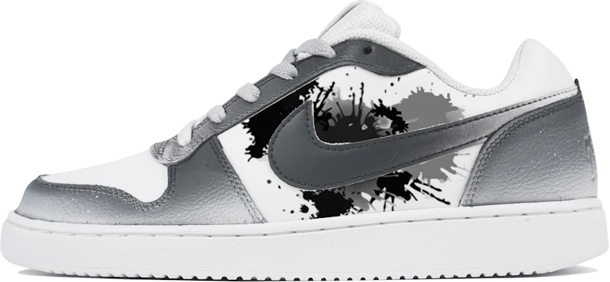【定制球鞋】Nike EBERNON Low 玖制 中國風 漸變 山水畫 水墨風 潑墨 輕定制 低幫 板鞋 女款 白灰 Buy 【定制球鞋】Nike EBERNON Low 玖制 中國風 漸變 山水畫 水墨風 潑墨 輕定制 低幫 板鞋 女款 白灰