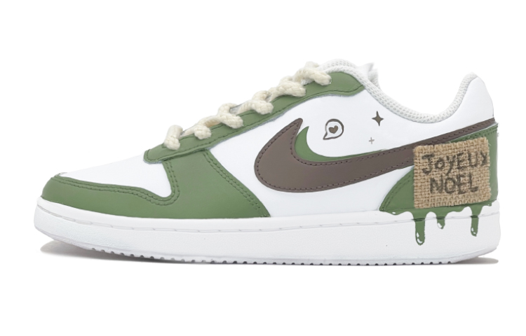 Buy (W) 【カスタムシューズ】ナイキ エバーノン ロー「クリスマス ハート グリーン-ホワイト」 AQ1779-100(TeamS-法语圣诞快乐QD)