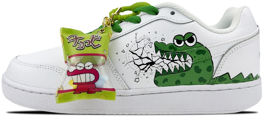 【定制球鞋】Nike EBERNON Low 是在玩鞋 禮盒 鱷魚 情侶 掛件 低幫 板鞋 女款 白綠 Buy 【定制球鞋】Nike EBERNON Low 是在玩鞋 禮盒 鱷魚 情侶 掛件 低幫 板鞋 女款 白綠