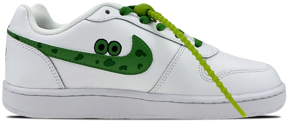 【定制球鞋】Nike EBERNON Low 是在玩鞋 禮盒 鱷魚 情侶 掛件 低幫 板鞋 女款 白綠 Order 【定制球鞋】Nike EBERNON Low 是在玩鞋 禮盒 鱷魚 情侶 掛件 低幫 板鞋 女款 白綠