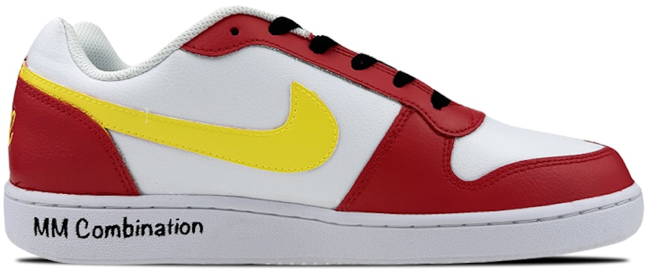 【定制球鞋】Nike EBERNON 玩鞋禮盒 火箭 塗鴉休士頓 低筒 板鞋 女款 白紅黃 Order 【定制球鞋】Nike EBERNON 玩鞋禮盒 火箭 塗鴉休士頓 低筒 板鞋 女款 白紅黃