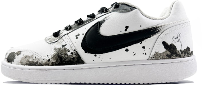 【定制球鞋】Nike EBERNON Low 極簡主義 水墨 荷花 國潮風 寫意 低幫 板鞋 女款 黑白 Buy 【定制球鞋】Nike EBERNON Low 極簡主義 水墨 荷花 國潮風 寫意 低幫 板鞋 女款 黑白
