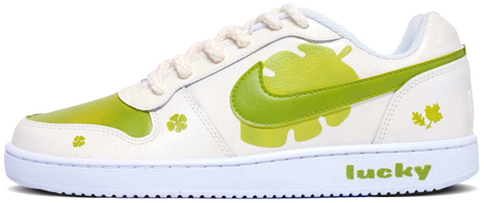 【訂製球鞋】Nike EBERNON Low 幸運綠葉 Lucky 麻繩 防滑 低筒 板鞋 女款 淺綠 Buy 【訂製球鞋】Nike EBERNON Low 幸運綠葉 Lucky 麻繩 防滑 低筒 板鞋 女款 淺綠