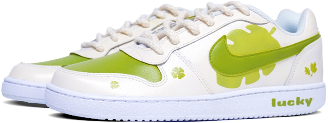 【訂製球鞋】Nike EBERNON Low 幸運綠葉 Lucky 麻繩 防滑 低筒 板鞋 女款 淺綠 Lookbook 【訂製球鞋】Nike EBERNON Low 幸運綠葉 Lucky 麻繩 防滑 低筒 板鞋 女款 淺綠