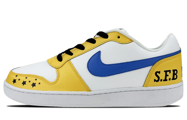 [Custom Shoes] (Women) Nike EBERNON Low 'Warriors Graffiti Blue Yellow'