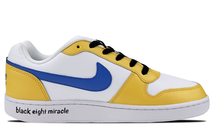 Order 【定製球鞋】 Nike EBERNON Low 涂鴉勇士 低筒籃球鞋 女款 藍黃
