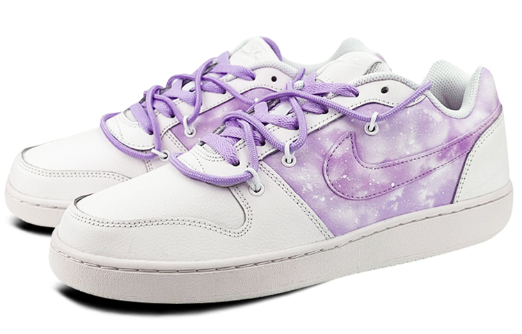 Lookbook (W) [Kasur Kasut] Nike Ebernon Low 'Putih-Unggu Gradasi' AQ1779-100(Team叁-女款NE紫S-BOX)
