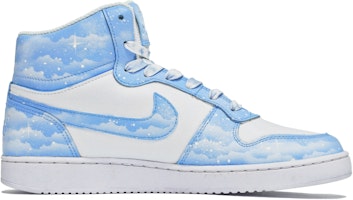 【定制球鞋】Nike EBERNON Mid ABLOODING 星空系列 藍色星空 星雲極星 星辰大海 中幫 板鞋 女款 藍 Order 【定制球鞋】Nike EBERNON Mid ABLOODING 星空系列 藍色星空 星雲極星 星辰大海 中幫 板鞋 女款 藍