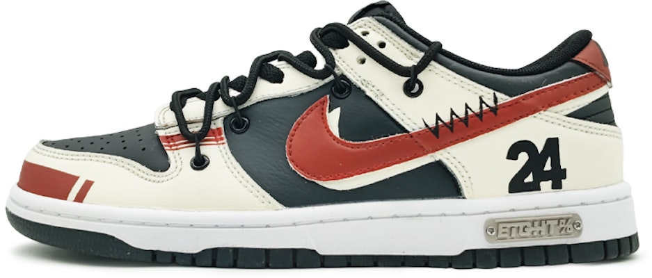 【訂製球鞋】Nike Dunk EIGHT% 24K 美式復古 機車風 潮流 解構 防滑 低筒 板鞋 女款 黑紅 Order 【訂製球鞋】Nike Dunk EIGHT% 24K 美式復古 機車風 潮流 解構 防滑 低筒 板鞋 女款 黑紅