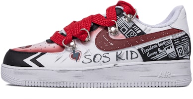 (W) Nike Air Force 1 Da Vinci Personalizadas Blanco Negro Rojo DD8959-100(TeamM-女款娱乐至死S-BOX) Buy (W) Nike Air Force 1 Da Vinci Personalizadas Blanco Negro Rojo DD8959-100(TeamM-女款娱乐至死S-BOX)