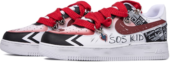 (W) Nike Air Force 1 Da Vinci Personalizadas Blanco Negro Rojo DD8959-100(TeamM-女款娱乐至死S-BOX) Lookbook (W) Nike Air Force 1 Da Vinci Personalizadas Blanco Negro Rojo DD8959-100(TeamM-女款娱乐至死S-BOX)