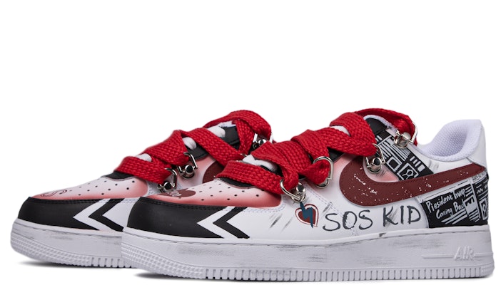 (W) 나이키 펀포펀 x 에어포스1 '다빈치 커스텀' (검/흰/빨) DD8959-100(TeamM-女款娱乐至死联名) Shop (W) 나이키 펀포펀 x 에어포스1 '다빈치 커스텀' (검/흰/빨) DD8959-100(TeamM-女款娱乐至死联名)