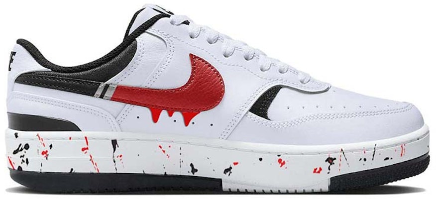 【定制球鞋】 Nike Gamma Force 流體潑墨 潮流百搭 塗鴉藝術 輕便耐磨 低幫 板鞋 女款 黑白紅 Order 【定制球鞋】 Nike Gamma Force 流體潑墨 潮流百搭 塗鴉藝術 輕便耐磨 低幫 板鞋 女款 黑白紅