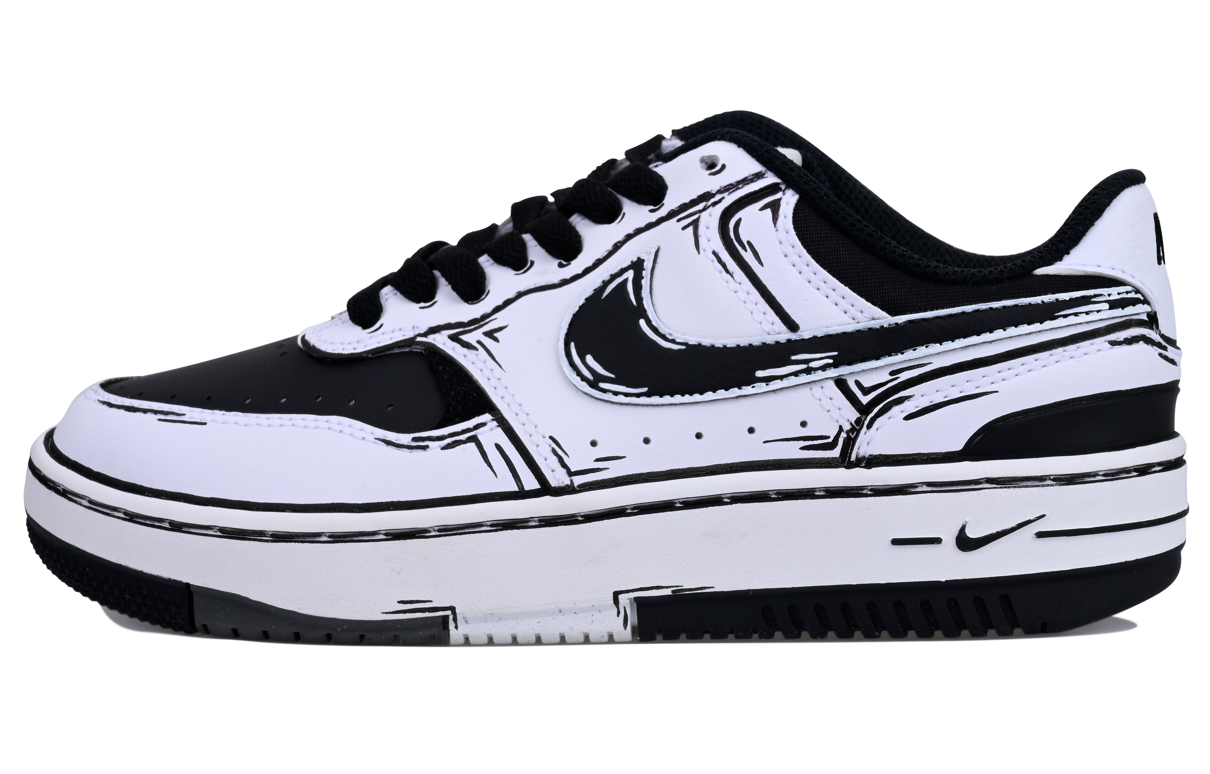 [Custom Shoes] (Women) Nike Gamma Force Low 'Vlad Black White'
