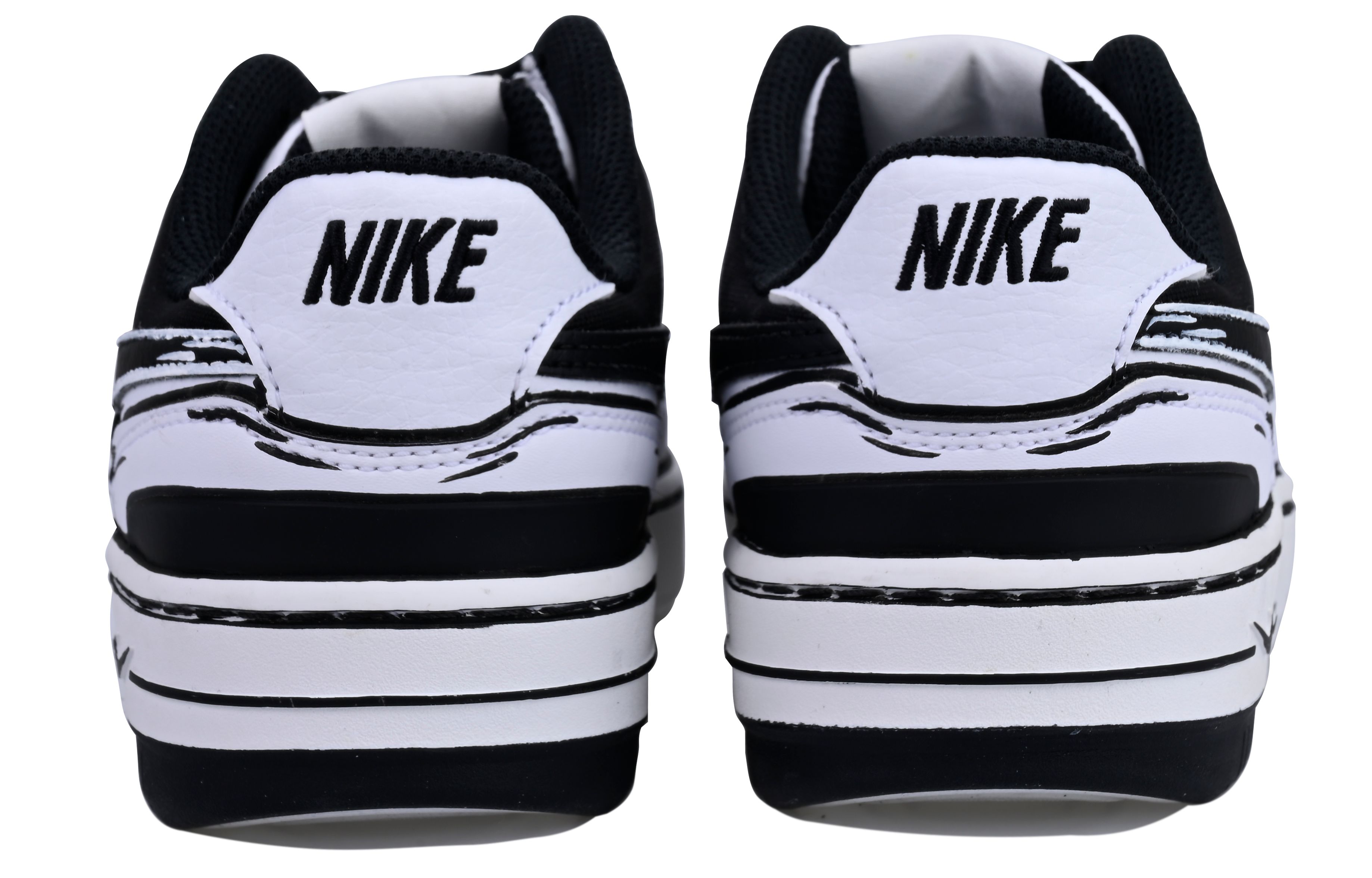 Shop (W) [Sepatu Custom] Nike Gamma Force Low 'Vlad Hitam Putih' DX9176-100(Team33-二次元-女款）