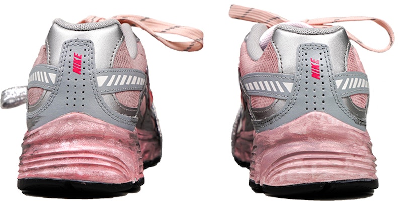 【訂製球鞋】Nike Initiator Risk 銀河甜心 芭蕾 綁帶 做舊擦色 透氣輕便 低筒 跑步鞋 女款 粉銀 Shop 【訂製球鞋】Nike Initiator Risk 銀河甜心 芭蕾 綁帶 做舊擦色 透氣輕便 低筒 跑步鞋 女款 粉銀