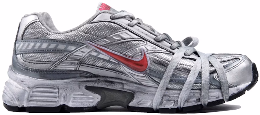 【自訂球鞋】Nike Initiator 復古機能 解構老化 浸染 透氣輕便 低筒 跑步鞋 女款 灰銀紅 Order 【自訂球鞋】Nike Initiator 復古機能 解構老化 浸染 透氣輕便 低筒 跑步鞋 女款 灰銀紅