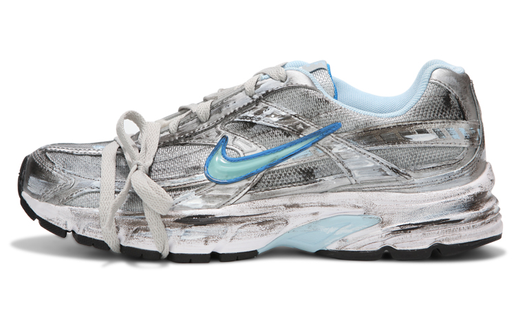 Buy 【訂製球鞋】Nike Initiator 心 復古機能 做舊荒土 dirty fit 綁帶 防滑耐磨 低筒 跑步鞋 女款 銀色