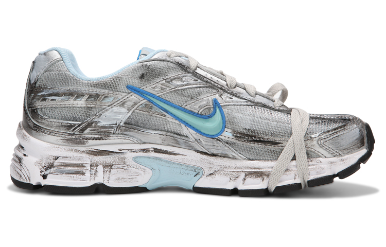 Order 【訂製球鞋】Nike Initiator 心 復古機能 做舊荒土 dirty fit 綁帶 防滑耐磨 低筒 跑步鞋 女款 銀色