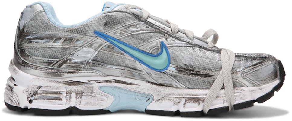 【訂製球鞋】Nike Initiator 心 復古機能 做舊荒土 dirty fit 綁帶 防滑耐磨 低筒 跑步鞋 女款 銀色 Order 【訂製球鞋】Nike Initiator 心 復古機能 做舊荒土 dirty fit 綁帶 防滑耐磨 低筒 跑步鞋 女款 銀色