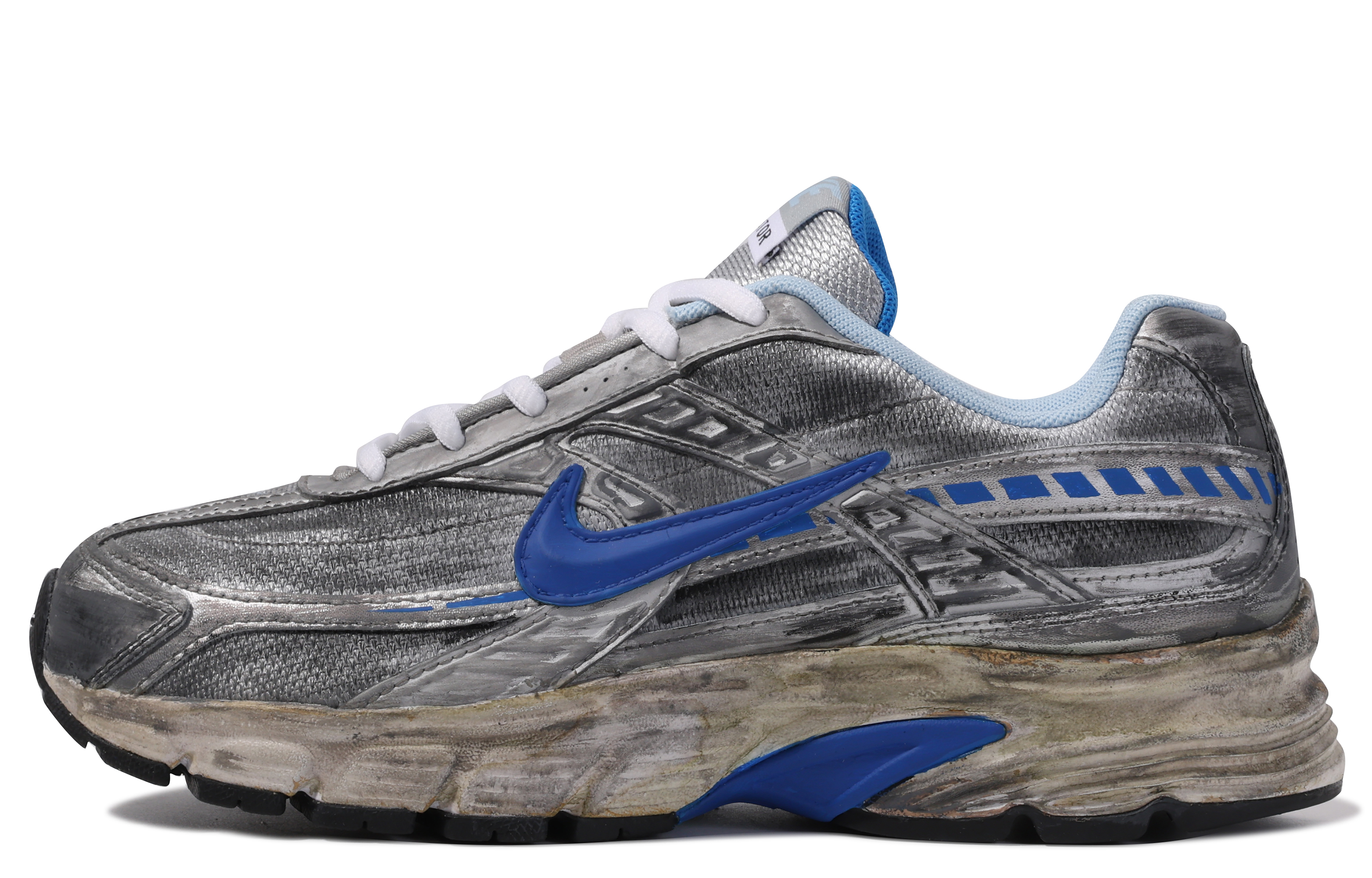 Buy (W) 【定制鞋】耐克发起者“银灰蓝达芬奇定制” 394053-001(TeamM-女款克莱因-BOX)