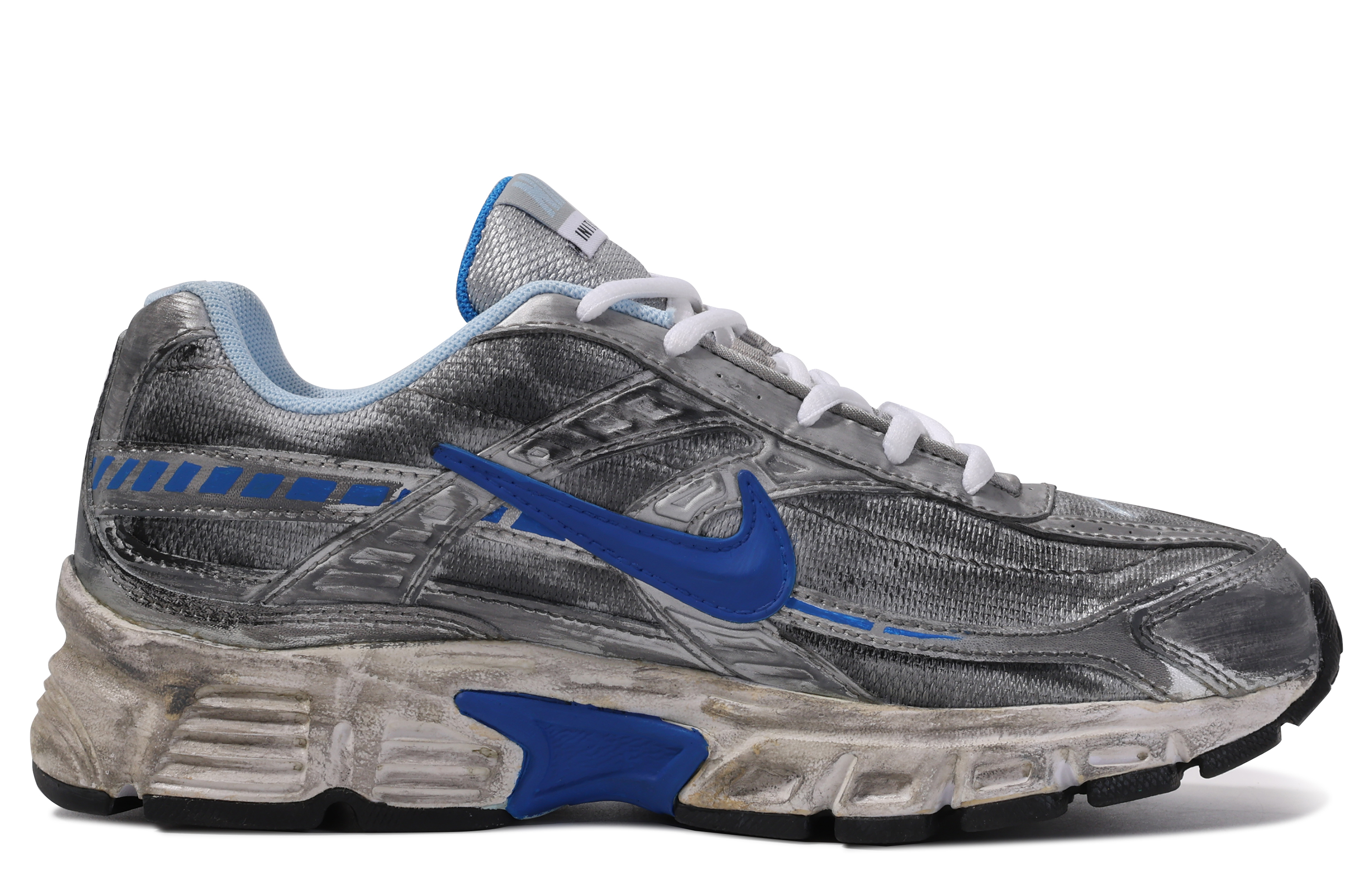 Order (W) 【定制鞋】耐克发起者“银灰蓝达芬奇定制” 394053-001(TeamM-女款克莱因-BOX)