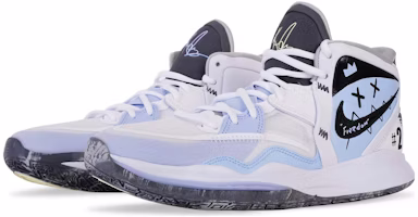 (W) 나이키 카이리 8 '스마일 그라피티 화이트 블루' (커스텀) DD0334-102(Team71-笑脸涂鸦) Lookbook (W) 나이키 카이리 8 '스마일 그라피티 화이트 블루' (커스텀) DD0334-102(Team71-笑脸涂鸦)