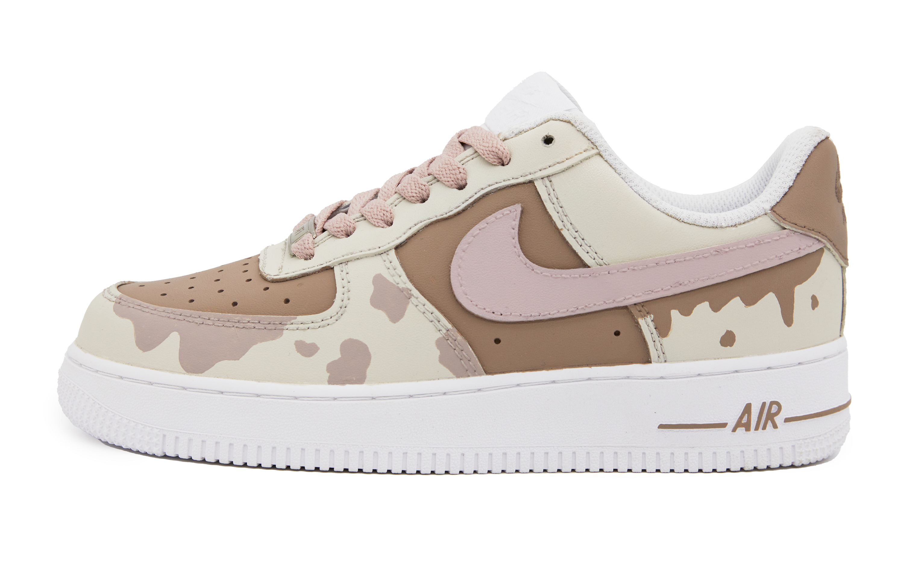 [Custom Shoes] (Women) Nike Low 'Cream Brown Graffiti'