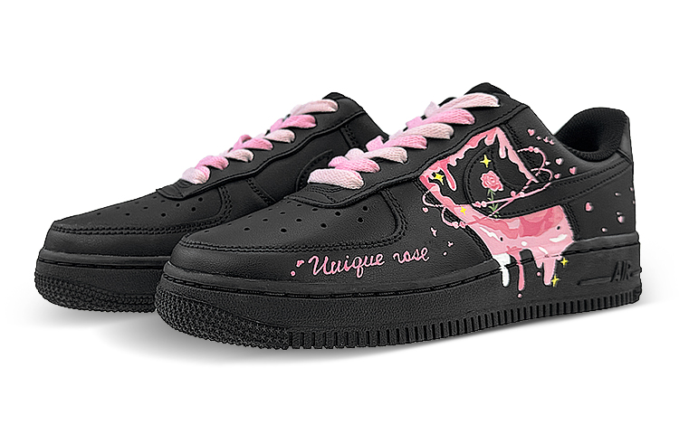 Lookbook (W) 나이키 로우 '미니멀 로즈 블랙핑크' (커스텀) DD8959-001(Team40-女款玫瑰星球黑粉)