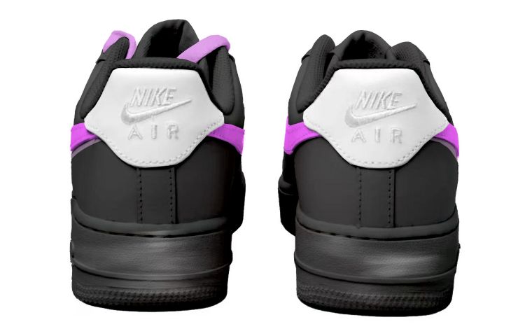 Shop (W) [Kasut Custom] Nike Low 'Smiley Hitam Putih Merah Jambu' DD8959-100(Team拾玖-粉色三钩女S-BOX)