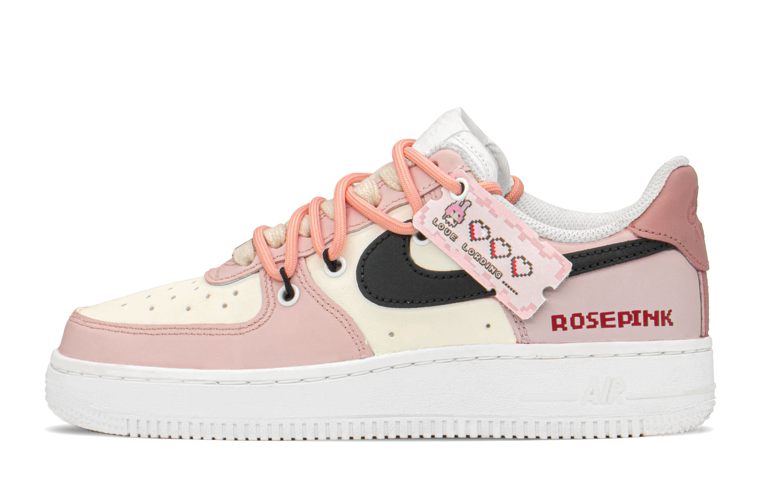 [Custom Shoes] (Women) Nike Low 'Valentine's Day Pixel Rose Pink'