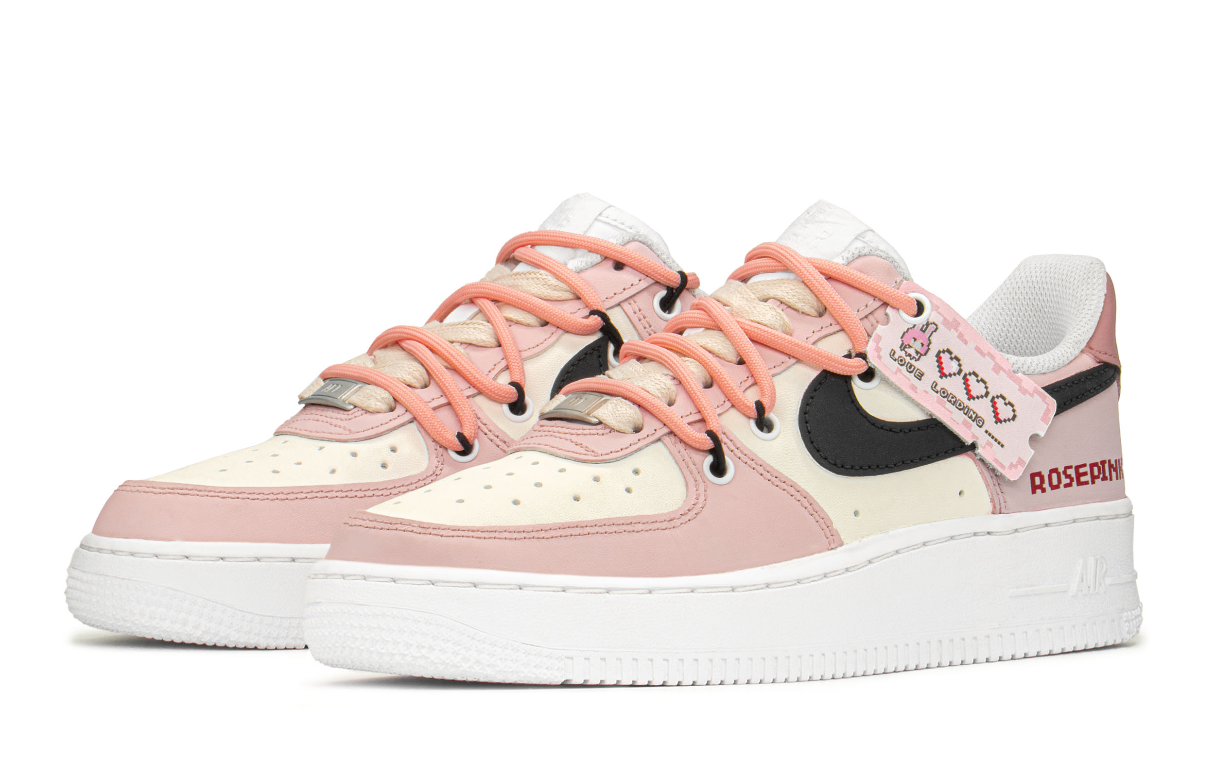 Lookbook (W) ナイキ ロー "バレンタイン ピクセルローズ"(カスタム) DD8959-100(TeamA-AF像素粉玫瑰S-BOX)