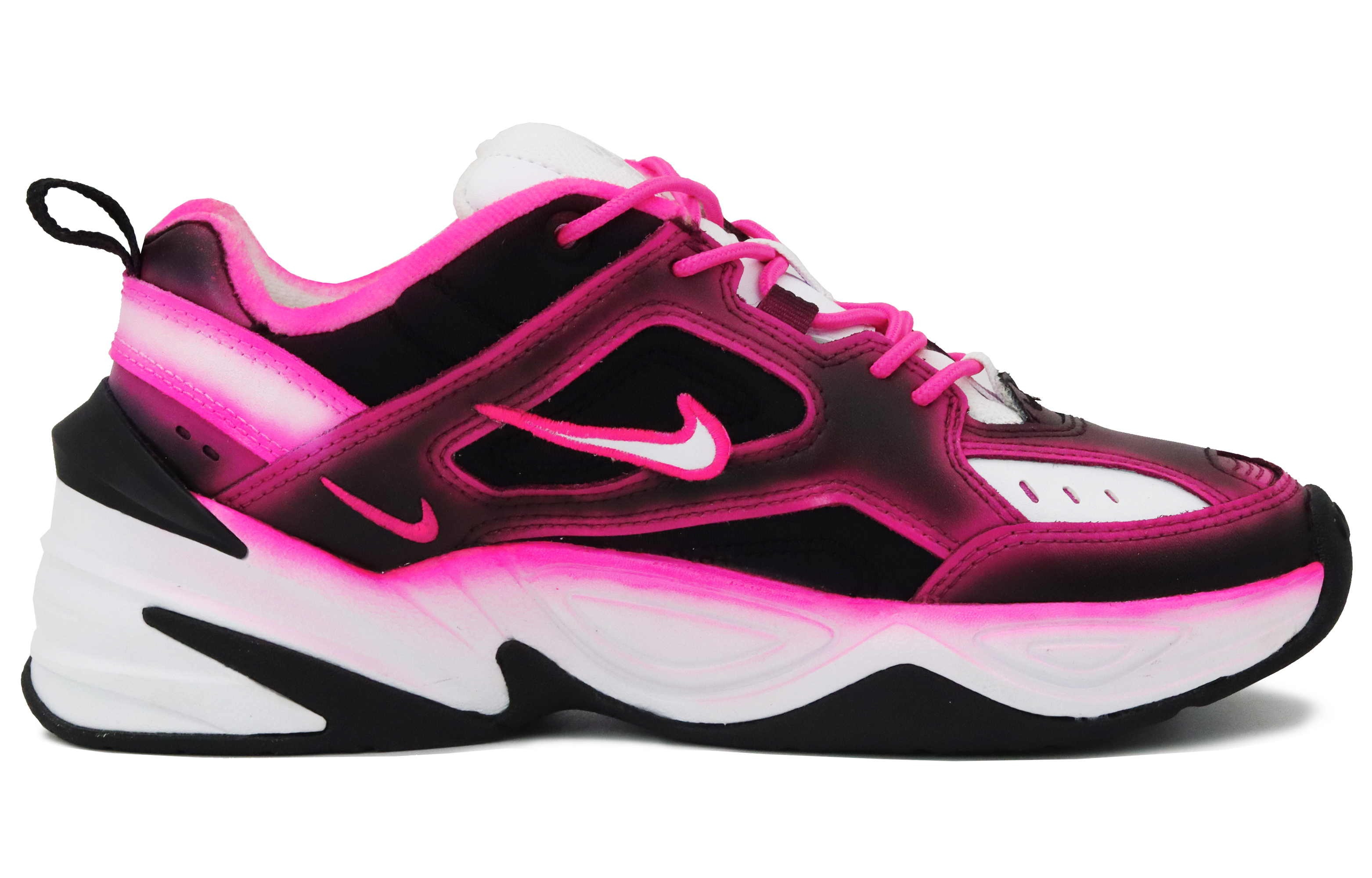 [Custom Shoes] (W) Nike M2K Tekno 'Black Neon Pink' 圖 2