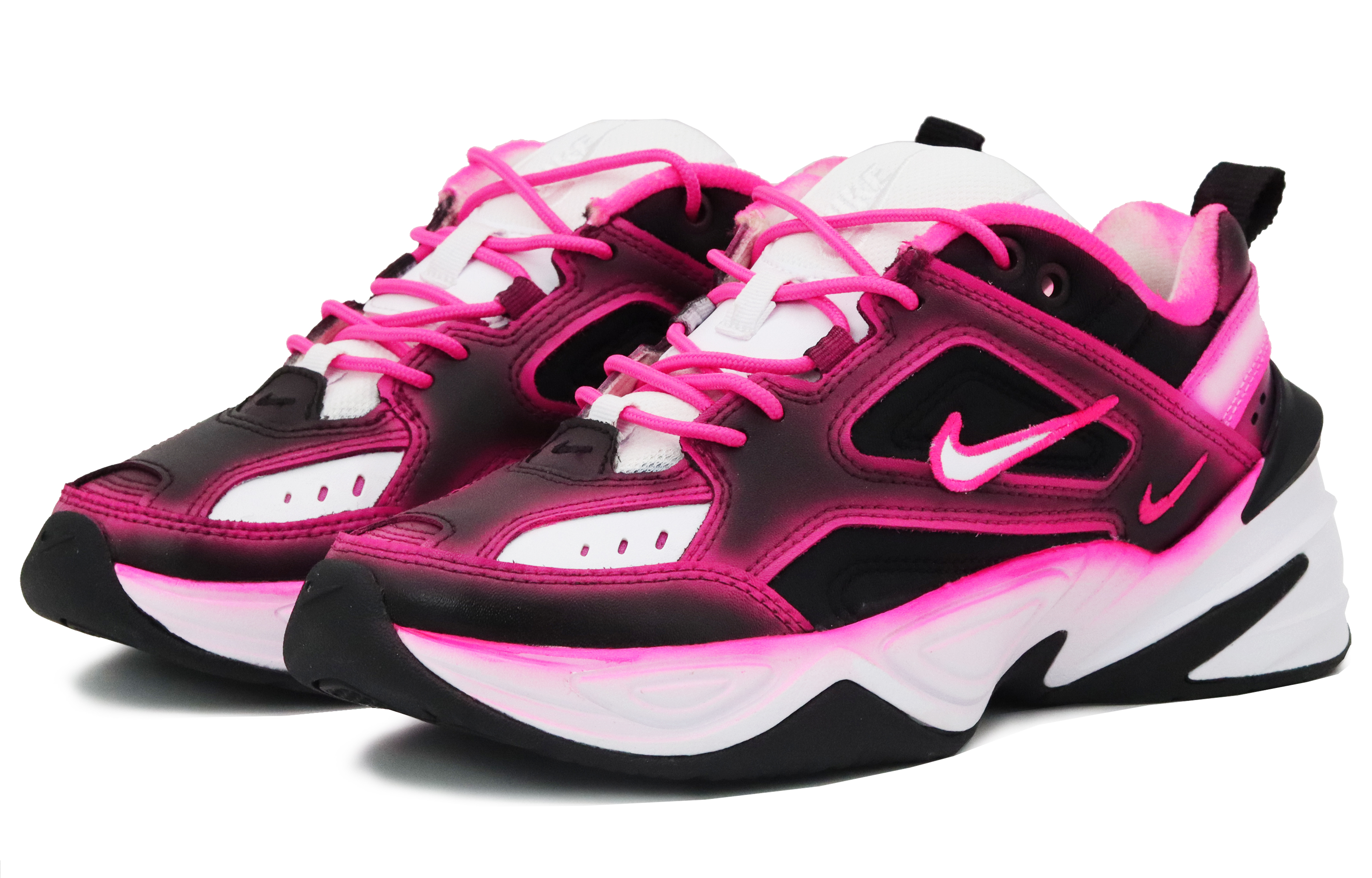 [Custom Shoes] (W) Nike M2K Tekno 'Black Neon Pink' 圖 3