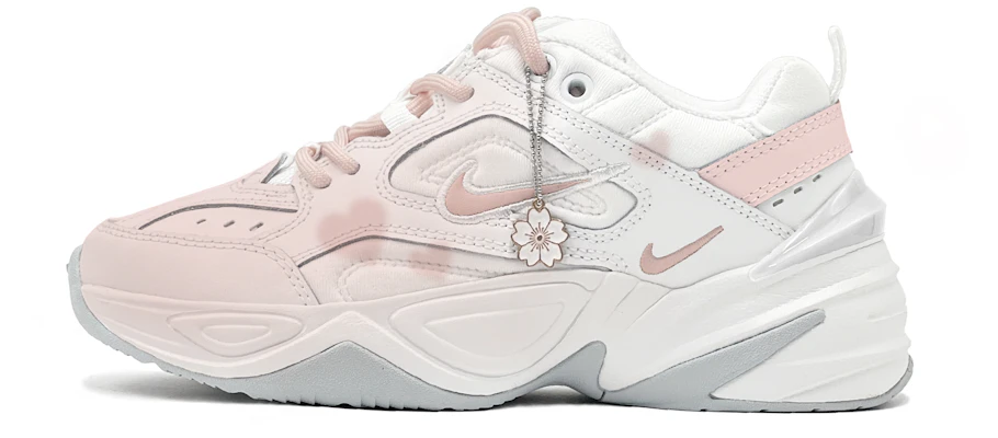 【定製球鞋】 Nike M2K Tekno愛心櫻花增高特殊禮盒低筒板鞋女款粉白 Buy 【定製球鞋】 Nike M2K Tekno愛心櫻花增高特殊禮盒低筒板鞋女款粉白