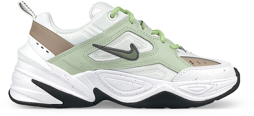 【定制球鞋】 Nike M2K Tekno 復古 抹茶 布貼 潑墨 低幫 老爹鞋 女款 白棕綠 Order 【定制球鞋】 Nike M2K Tekno 復古 抹茶 布貼 潑墨 低幫 老爹鞋 女款 白棕綠